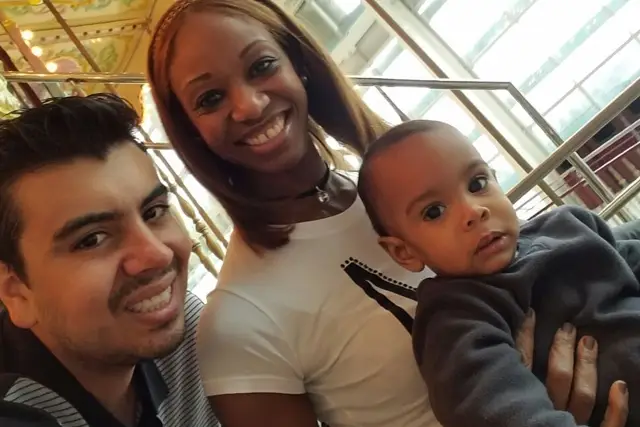 Juan Vivares with his wife Yahaira and their son Christopher.